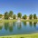 View of pond and property