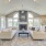 Clubhouse with a fireplace and furniture